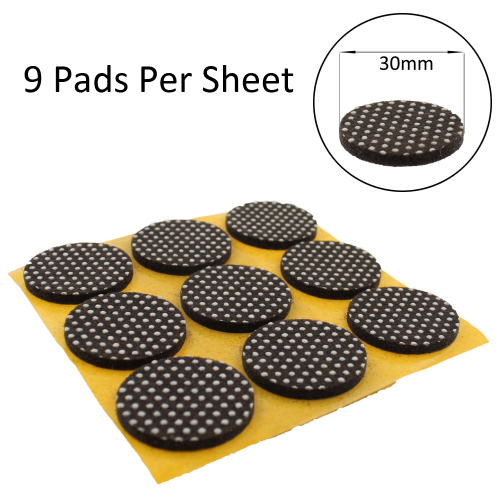 30mm Round Non Slip Self Adhesive Felt Pads Ideal For Furniture & Also For Table & Chair Legs